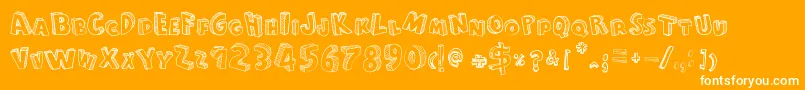 FromCartoonBlocks Font – White Fonts on Orange Background