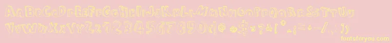 FromCartoonBlocks Font – Yellow Fonts on Pink Background