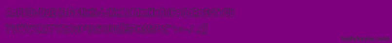 Leatherfaceout Font – Black Fonts on Purple Background