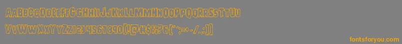 Leatherfaceout Font – Orange Fonts on Gray Background