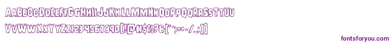 Leatherfaceout Font – Purple Fonts on White Background