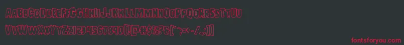 Leatherfaceout Font – Red Fonts on Black Background