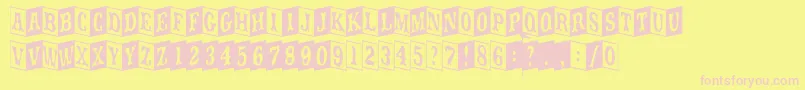 Movieola Font – Pink Fonts on Yellow Background