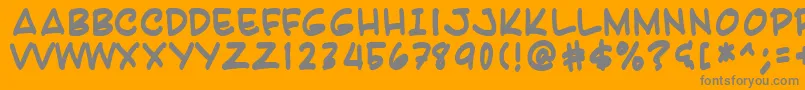 Karab Font – Gray Fonts on Orange Background