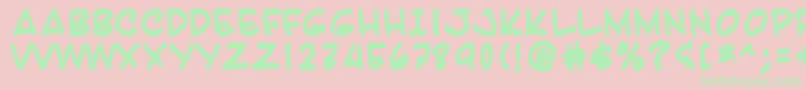 Karab Font – Green Fonts on Pink Background