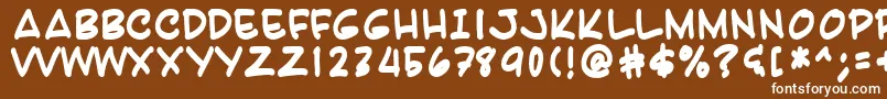 Karab Font – White Fonts on Brown Background