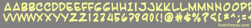 Karab-fontti – keltaiset fontit harmaalla taustalla