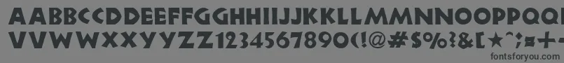 NeulandRegularDb-Schriftart – Schwarze Schriften auf grauem Hintergrund