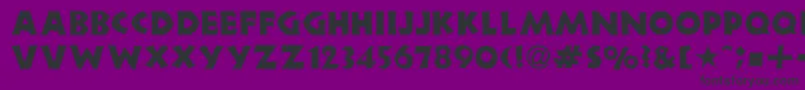 Fonte NeulandRegularDb – fontes pretas em um fundo violeta