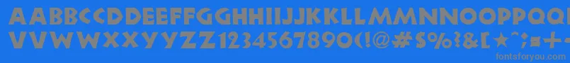 NeulandRegularDb Font – Gray Fonts on Blue Background