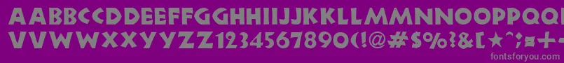 NeulandRegularDb-Schriftart – Graue Schriften auf violettem Hintergrund
