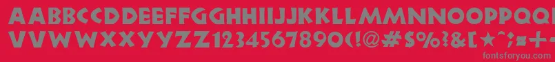 NeulandRegularDb Font – Gray Fonts on Red Background