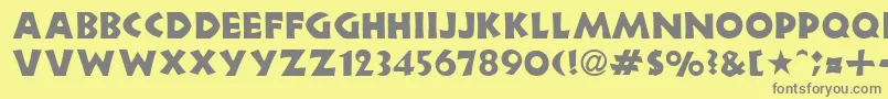 Шрифт NeulandRegularDb – серые шрифты на жёлтом фоне
