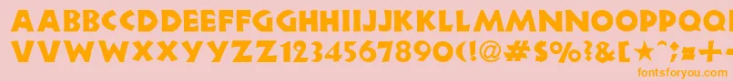 NeulandRegularDb Font – Orange Fonts on Pink Background