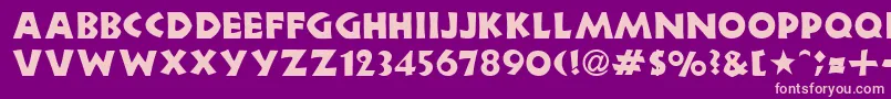 NeulandRegularDb Font – Pink Fonts on Purple Background