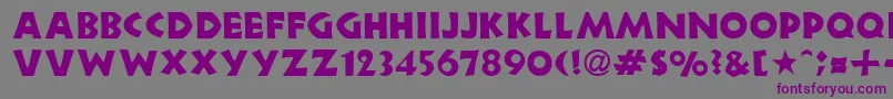 NeulandRegularDb Font – Purple Fonts on Gray Background