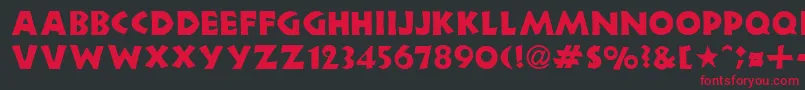 NeulandRegularDb Font – Red Fonts on Black Background