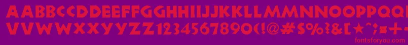 NeulandRegularDb Font – Red Fonts on Purple Background