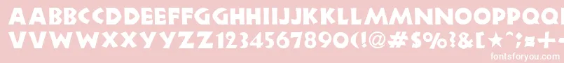 NeulandRegularDb Font – White Fonts on Pink Background