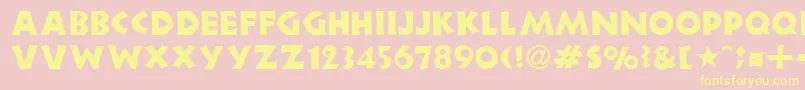NeulandRegularDb Font – Yellow Fonts on Pink Background