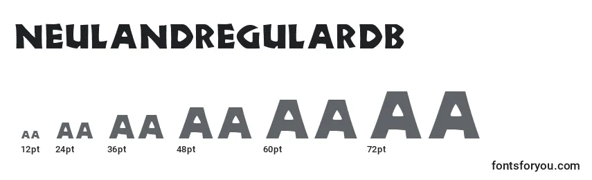 Размеры шрифта NeulandRegularDb