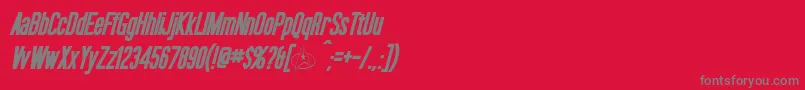 OkudaBoldItalic Font – Gray Fonts on Red Background