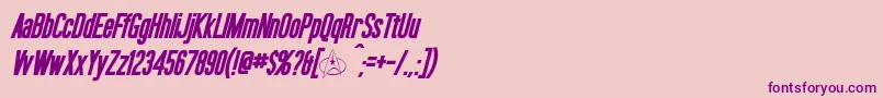 OkudaBoldItalic Font – Purple Fonts on Pink Background