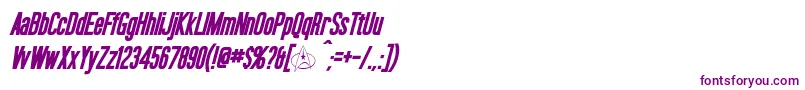 OkudaBoldItalic Font – Purple Fonts on White Background