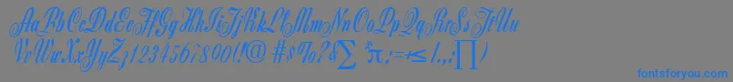 ZanzibarDb Font – Blue Fonts on Gray Background
