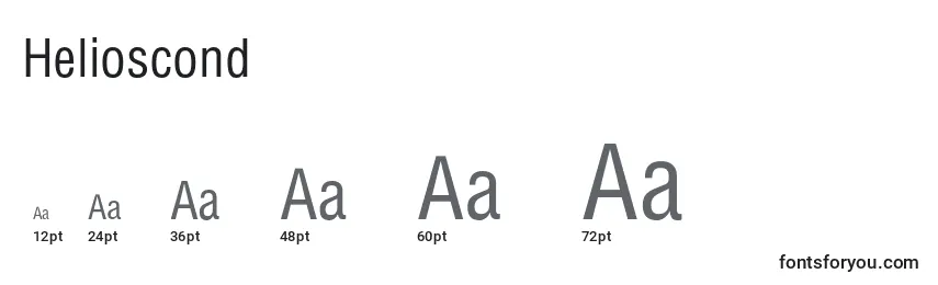 Helioscond Font Sizes