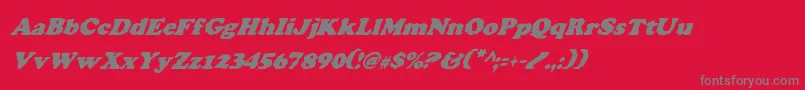 Charv2ci Font – Gray Fonts on Red Background