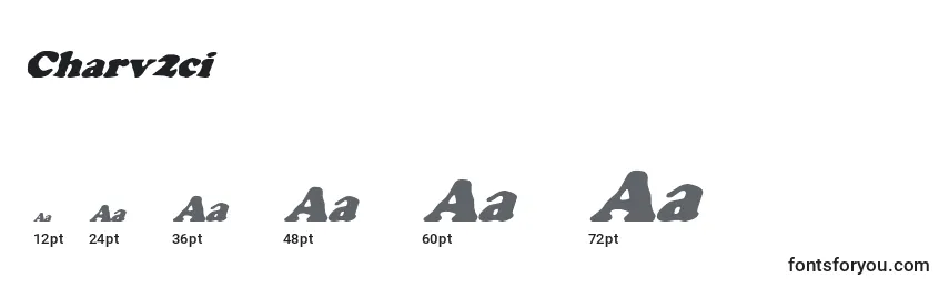 Tamaños de fuente Charv2ci