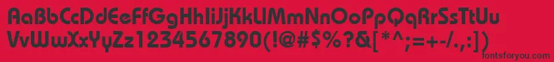 DynameSsiSemiBold Font – Black Fonts on Red Background
