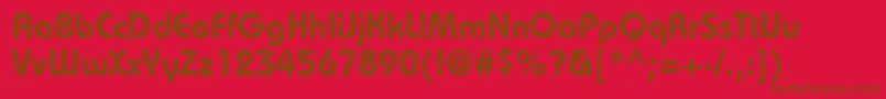 DynameSsiSemiBold Font – Brown Fonts on Red Background