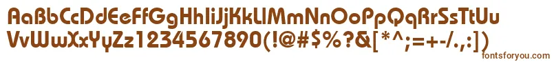 Шрифт DynameSsiSemiBold – коричневые шрифты на белом фоне