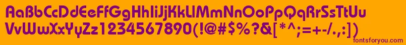 Шрифт DynameSsiSemiBold – фиолетовые шрифты на оранжевом фоне