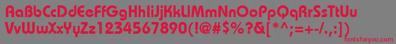 DynameSsiSemiBold Font – Red Fonts on Gray Background