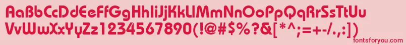 DynameSsiSemiBold Font – Red Fonts on Pink Background