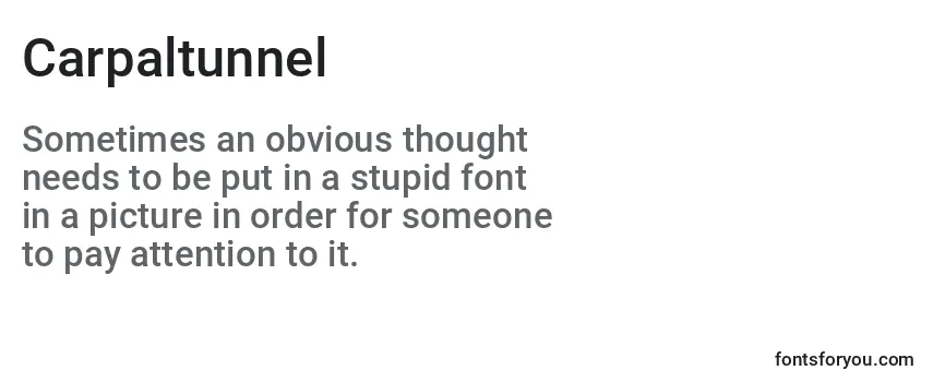 Review of the Carpaltunnel Font