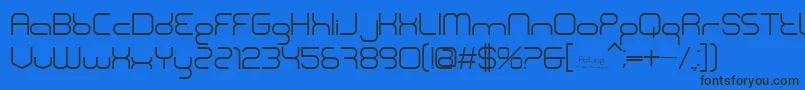 BnPolice Font – Black Fonts on Blue Background