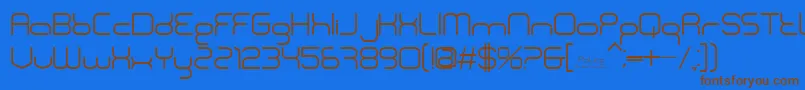 BnPolice Font – Brown Fonts on Blue Background