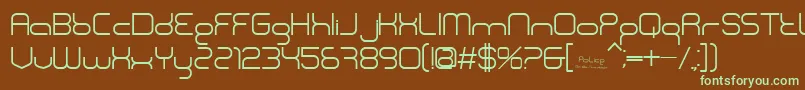 BnPolice Font – Green Fonts on Brown Background