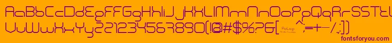 BnPolice Font – Purple Fonts on Orange Background