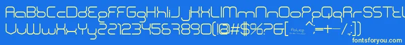 BnPolice Font – Yellow Fonts on Blue Background