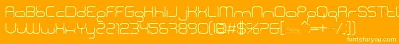 BnPolice Font – Yellow Fonts on Orange Background