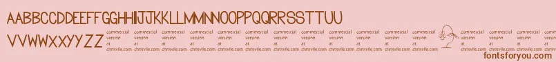 Flowersforyou-Schriftart – Braune Schriften auf rosa Hintergrund