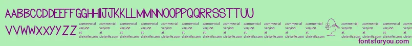 Flowersforyou Font – Purple Fonts on Green Background
