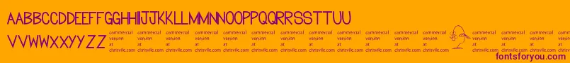 Flowersforyou-Schriftart – Violette Schriften auf orangefarbenem Hintergrund