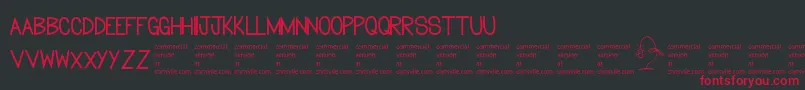 Flowersforyou Font – Red Fonts on Black Background