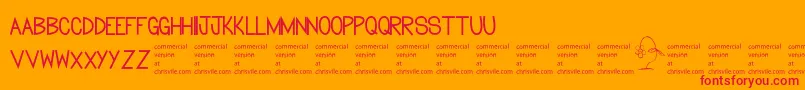 Flowersforyou Font – Red Fonts on Orange Background